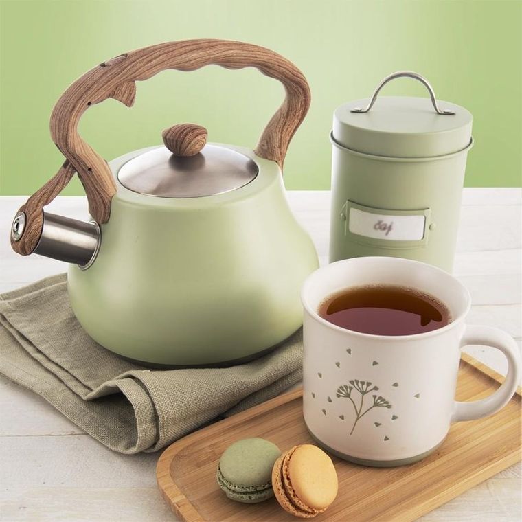 Orion, Greenish, czajnik z gwizdkiem, stalowy, 3l