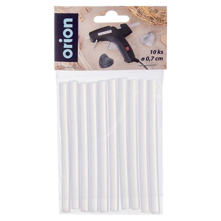 Orion, klej do pistoletu na gorąco, 0,7 cm, 10 szt.
