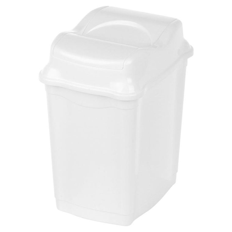 Orion, kosz na śmieci, plastikowy, biały, 9l