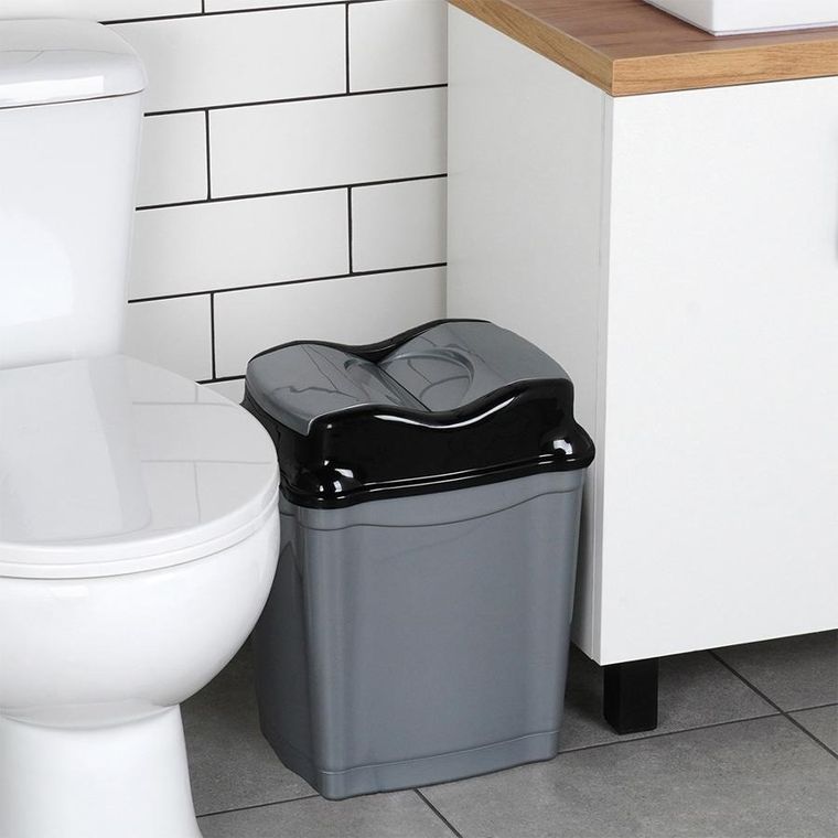 Orion, kosz na śmieci, plastikowy, szary, 16l