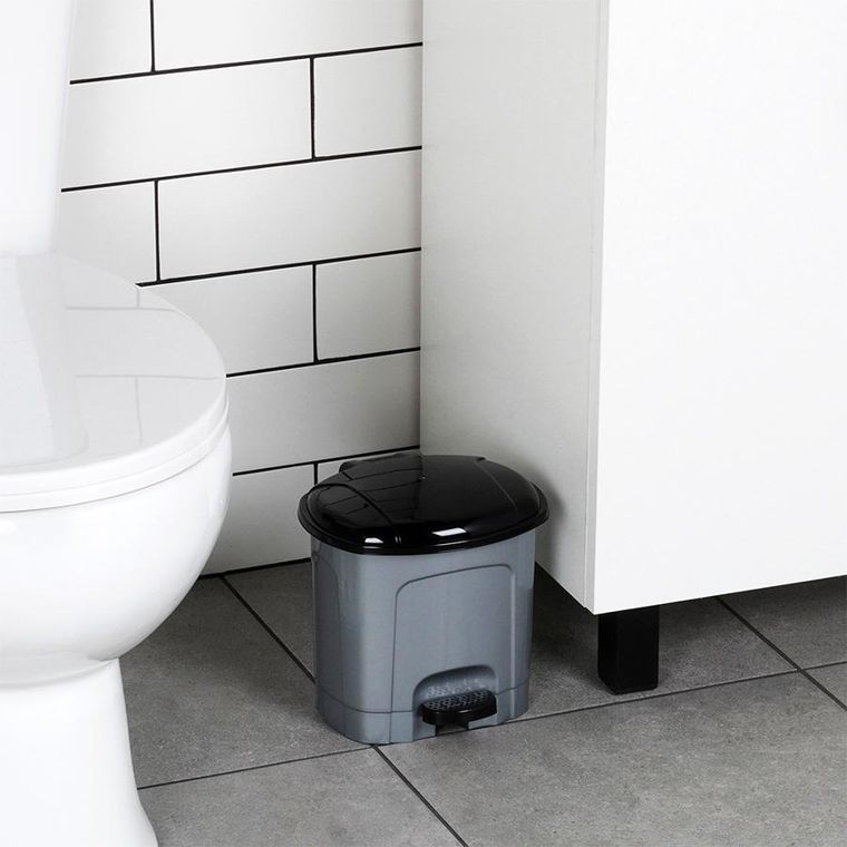 Orion, Kosz na śmieci z pedałem plastikowy szary 3l