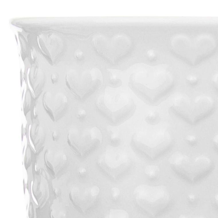 Orion, kubek ceramiczny z uchem, serca, biały, 580 ml