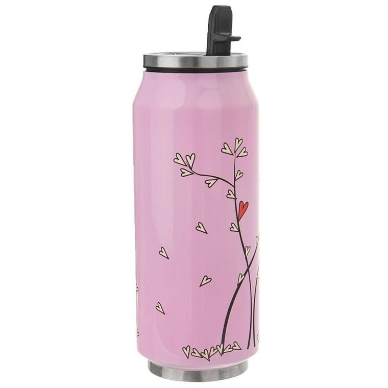Orion, kubek termiczny, drzewo z sercami różowy, puszka, 400 ml