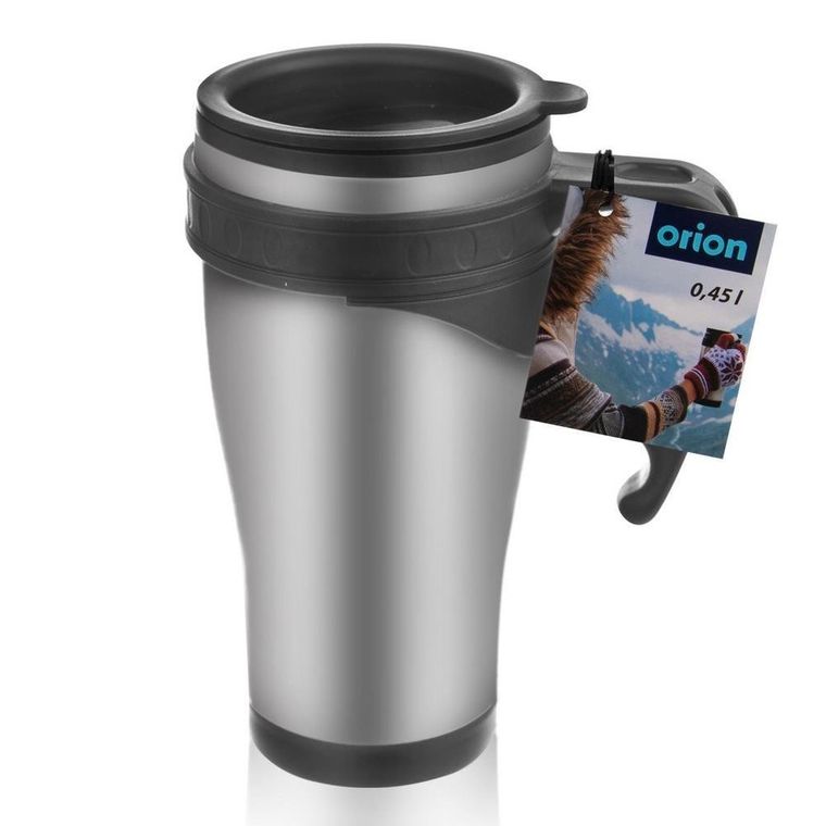 Orion, kubek termiczny z uchwytem, stalowy, 0,45l
