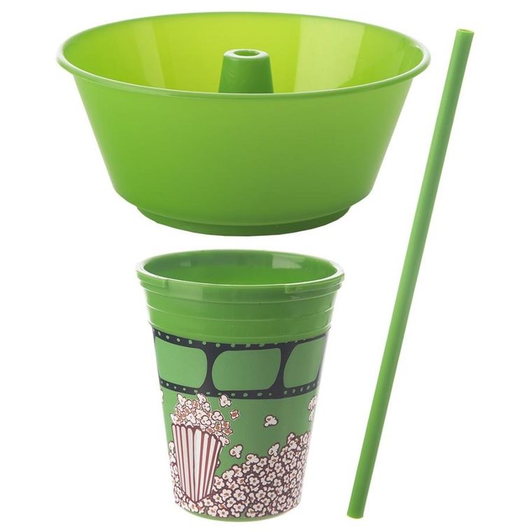 Orion, kubek z miską na popcorn, zielony, 500 ml