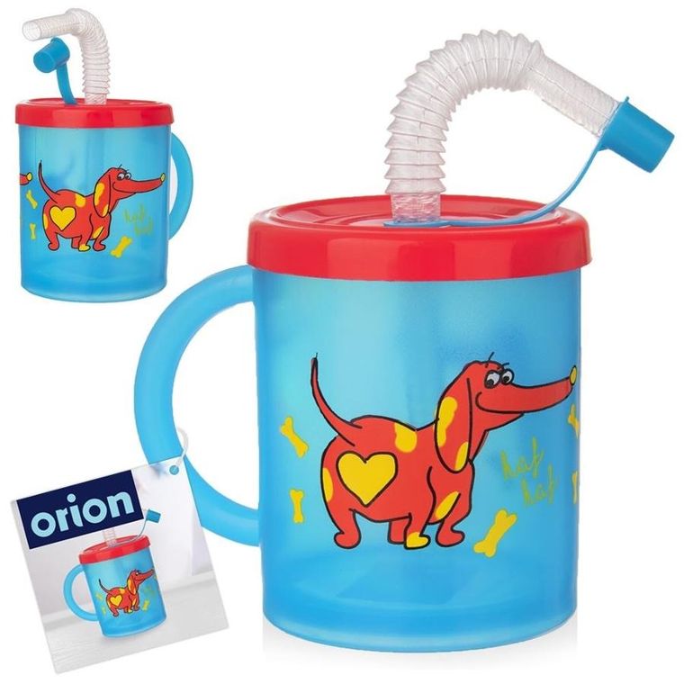 Orion, kubek ze słomką dla dziecka, pies, 260 ml