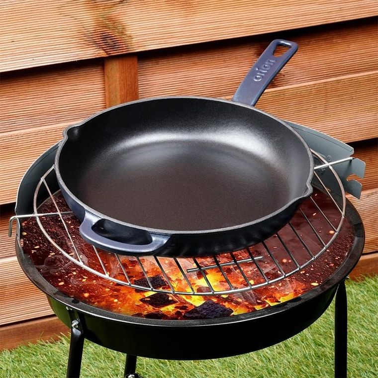 Orion, Litina, patelnia żeliwna emaliowana, 24 cm