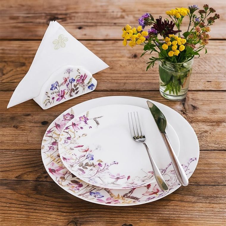 Orion, Louka, serwetnik porcelanowy, kwiaty, 13-4,5-7 cm