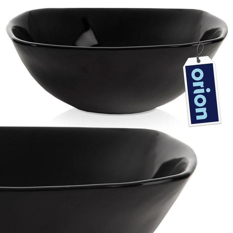 Orion, Luna, miseczka szklana, czarna, 15 cm, 450 ml