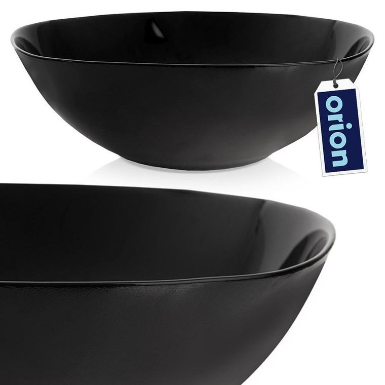 Orion, Luna, miska sałatkowa szklana, czarna, 25 cm, 2l
