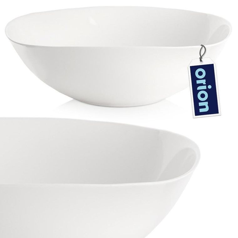 Orion, Luna, miska szklana biała, 25 cm, 2l