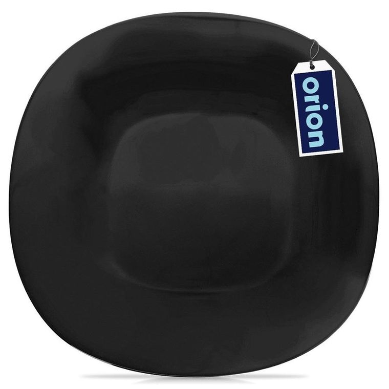 Orion, Luna, talerz obiadowy, płytki, szklany, czarny, 26,5 cm