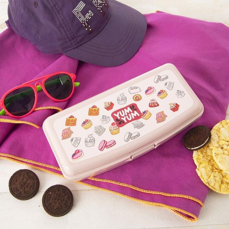 Orion, lunchbox różowy, 21-9.5-5.5 cm