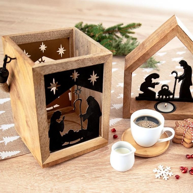 Orion, Mango, lampion na świeczkę, szopka, 14-14-20 cm