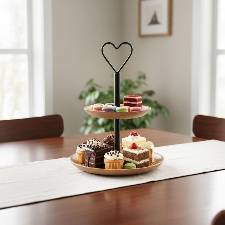 Orion, Mango, patera drewniana, 2-poziomowa, 37 cm