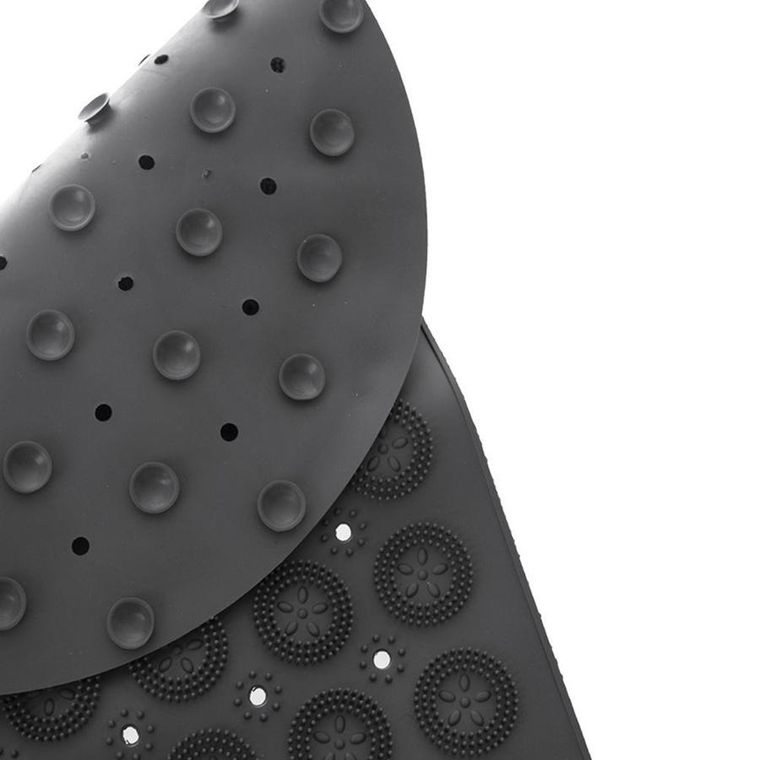 Orion, mata antypoślizgowa pod prysznic, szara, 68-37 cm