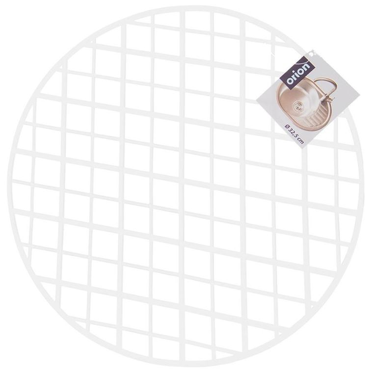 Orion, mata do zlewu, okrągła, biała, 32,5 cm