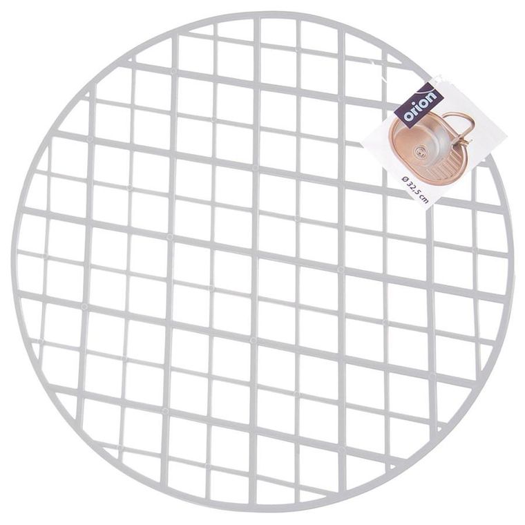 Orion, mata do zlewu, okrągła, szara, 32,5 cm