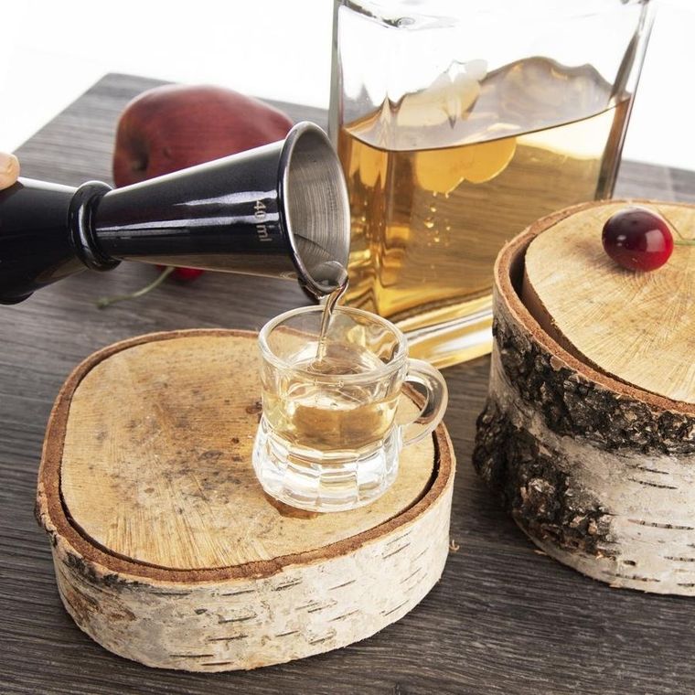 Orion, miarka barmańska, stalowa dwustronna, black, 20/40 ml