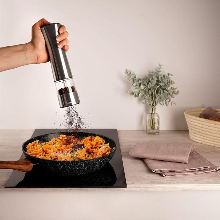 Orion, młynek do mielenia, automatyczny, stalowy, 21,5 cm