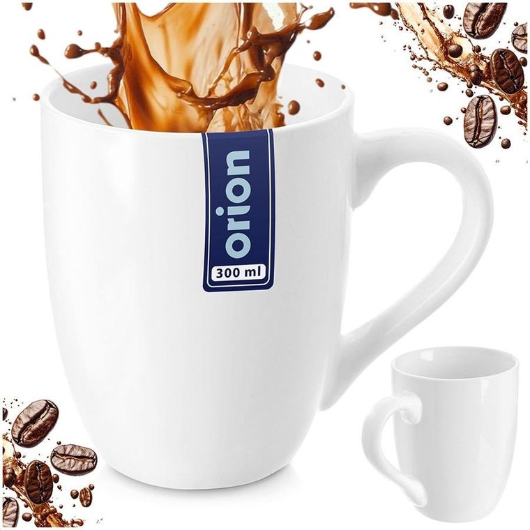 Orion, Mona, kubek porcelanowy, biały, 300 ml
