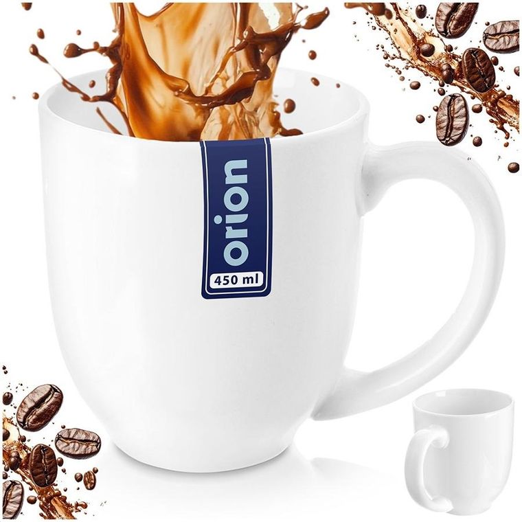 Orion, Mona, kubek porcelanowy, biały, 450 ml