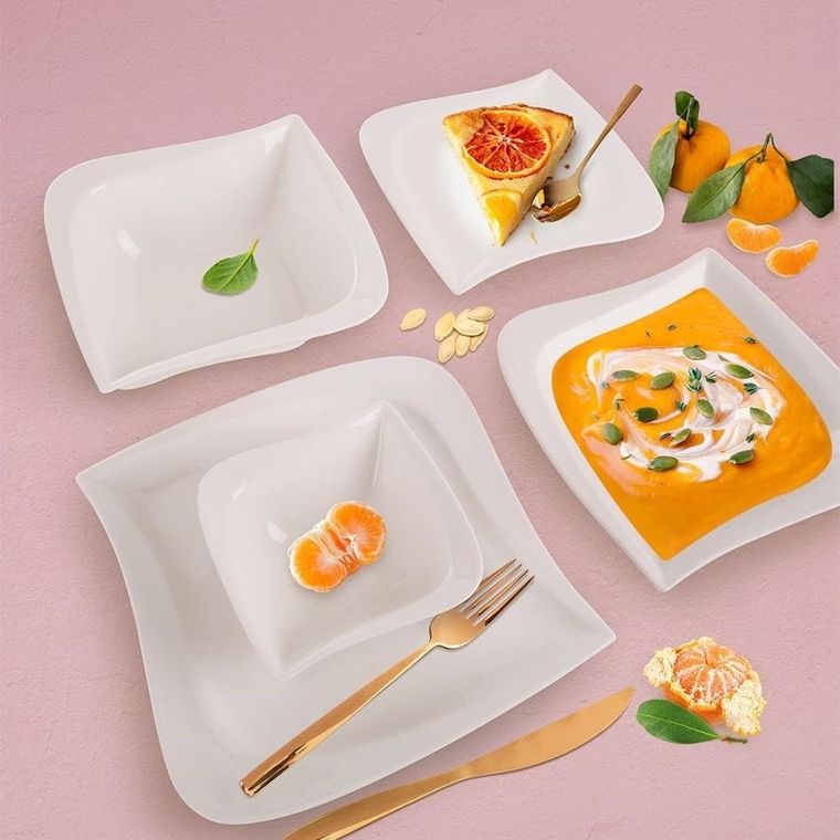 Orion, Mona, talerz obiadowy, porcelanowy, 25-25 cm