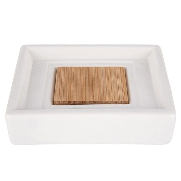 Orion, mydelniczka dolomitowa, drewniana, biała