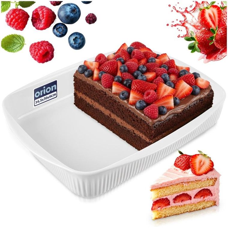 Orion, naczynie żaroodporne, porcelanowe, białe, 36,5-30-6 cm, 4l