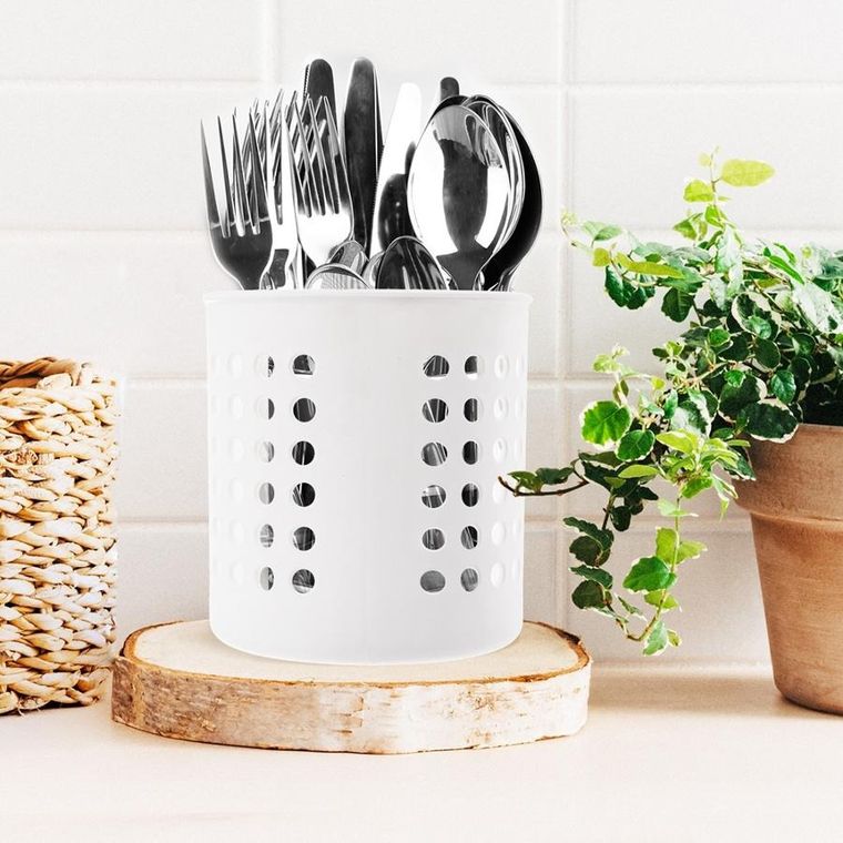 Orion, ociekacz stojak na przybory kuchenne, biały