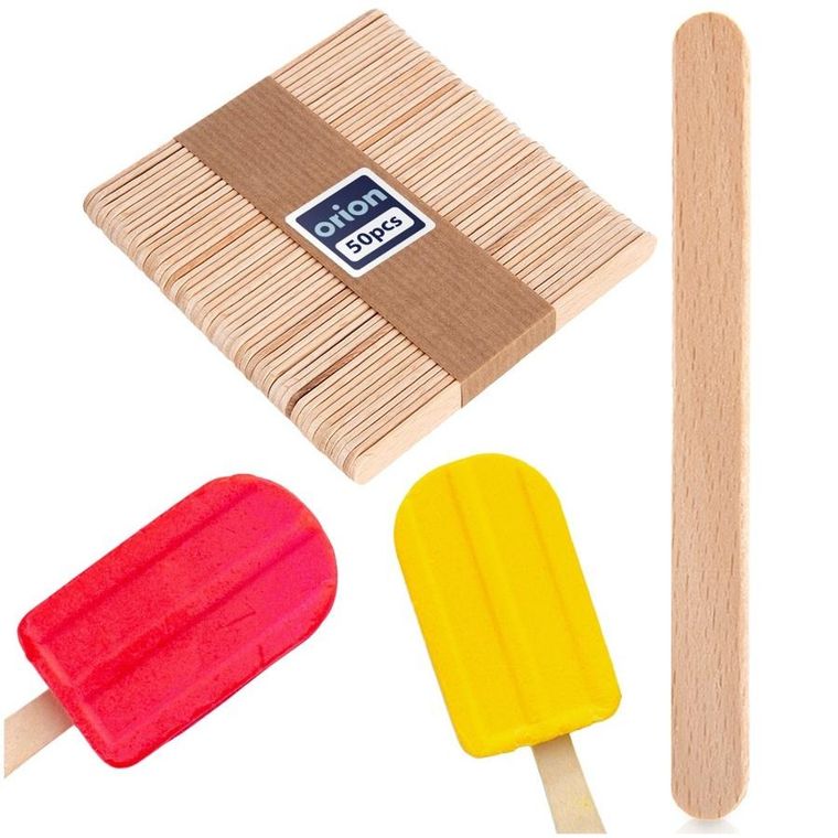 Orion, patyczki do lodów, drewniane, 50 szt.