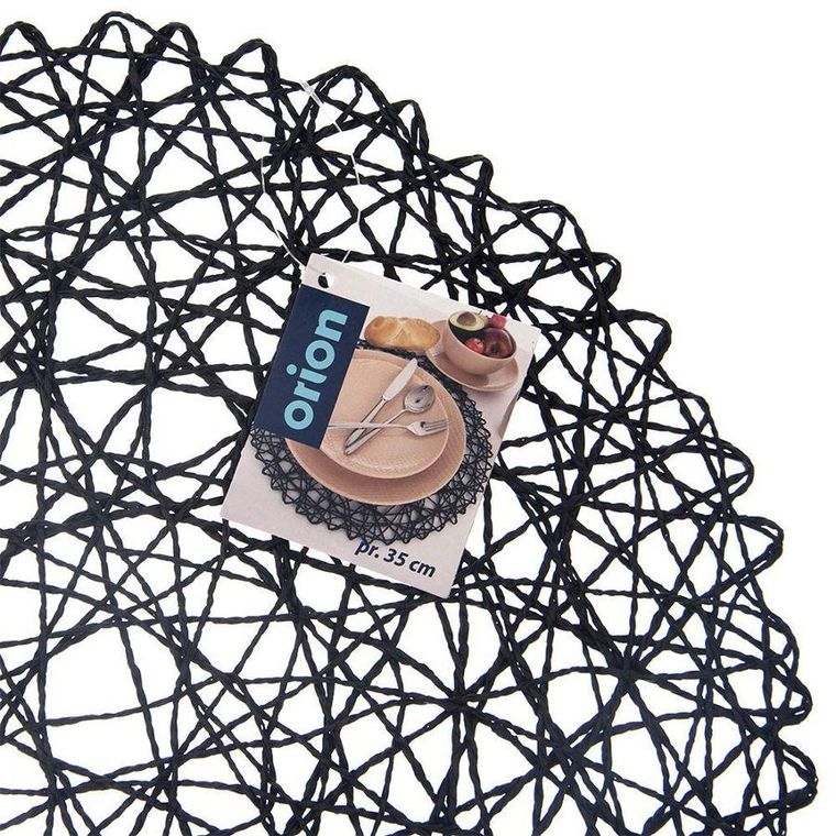 Orion, podkładka okrągła, czarna, 35 cm