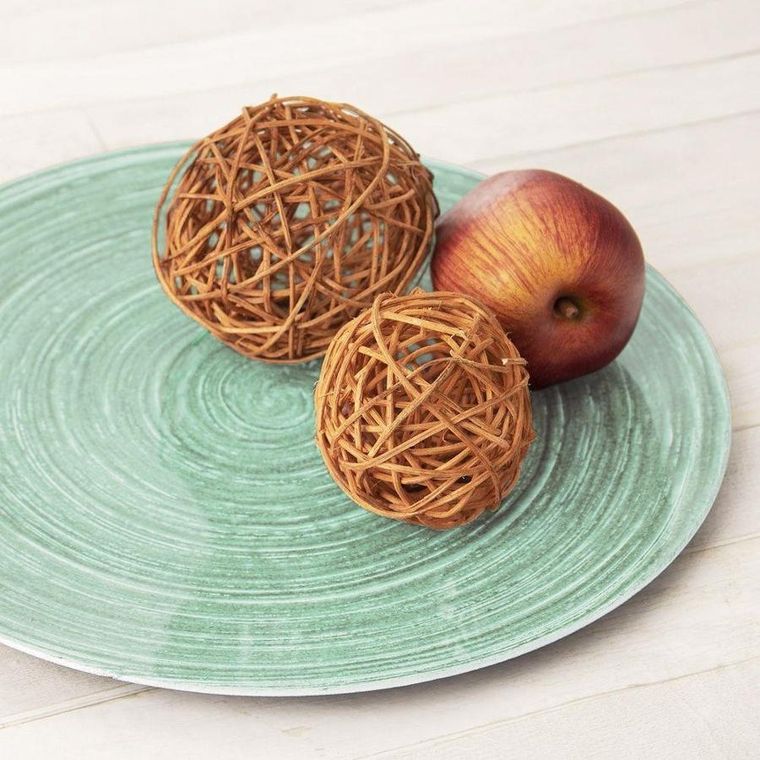 Orion, podtalerz dekoracyjny okrągły, taca do serwowania, miętowa, 33 cm