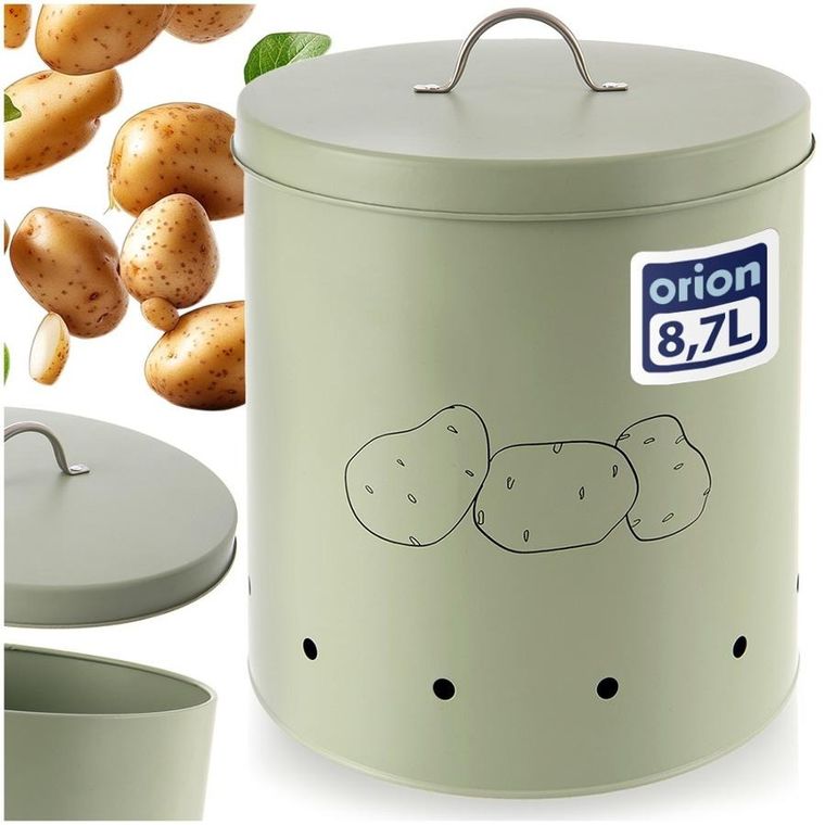 Orion, pojemnik na warzywa i owoce, metalowy, zielony, Greenish, 8.7 l