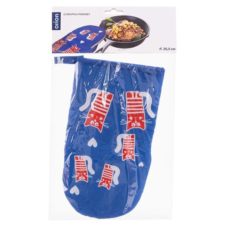 Orion, rękawica kuchenna teflonowa, niebieska, 25,5 cm