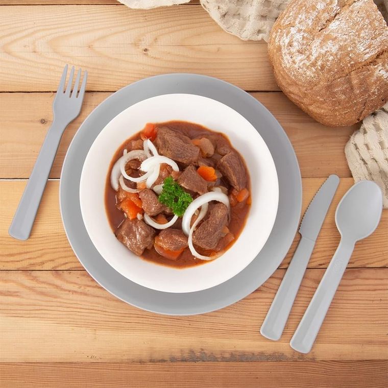 Orion, Sandy, łyżki stołowe, plastikowe, szare, 6 szt.