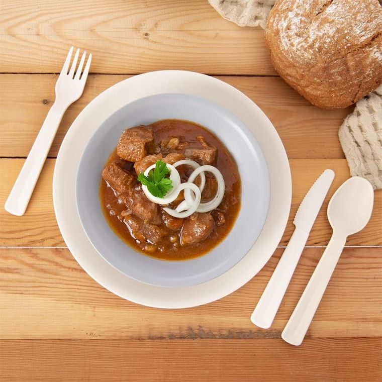 Orion, Sandy, noże stołowe, plastikowe, kremowe, 6 szt.