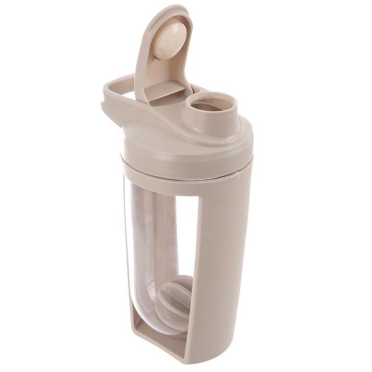 Orion, shaker treningowy z kulką tritan, beżowy, 700 ml