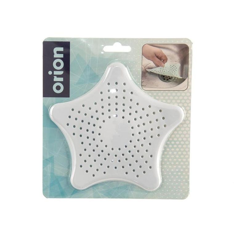 Orion, sitko do zlewu z przyssawkami, białe, 16 cm