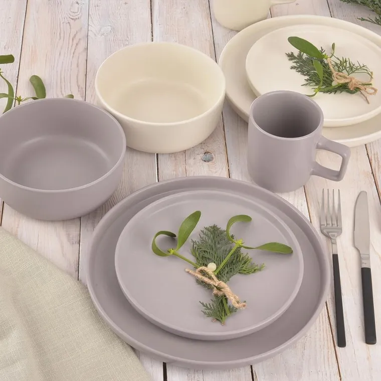 Orion, Skandi, talerz deserowy, ceramiczny, kremowy, 20,5 cm