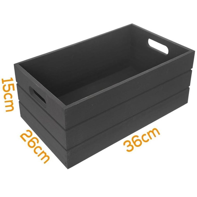 Orion, skrzynka do przechowywania, drewniana, 36-26-15 cm