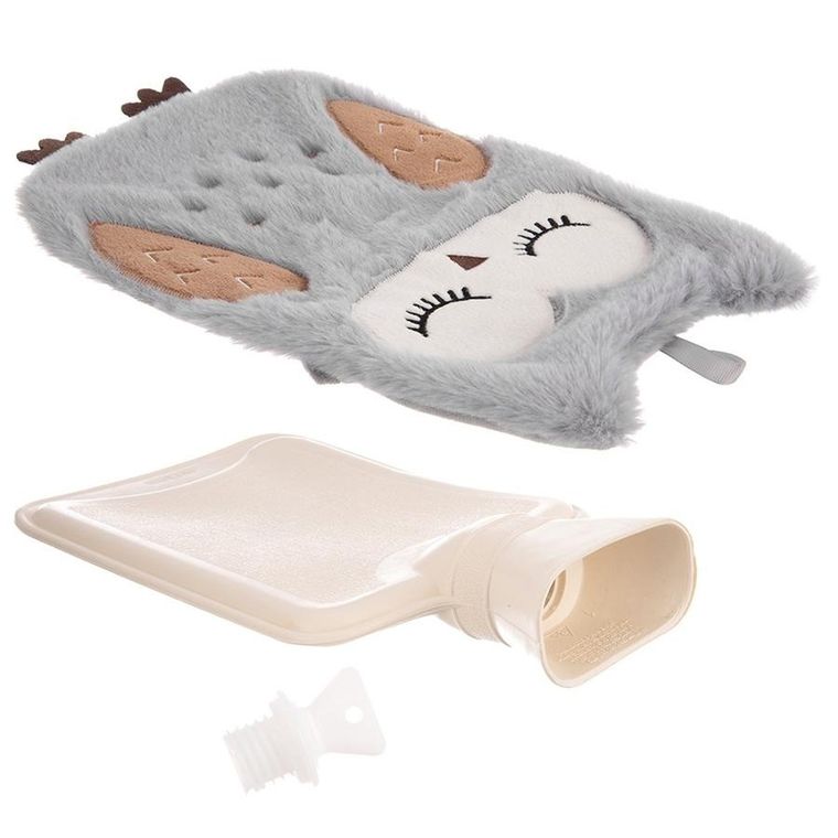 Orion, Sowa, termofor w pokrowcu, szary, 600 ml