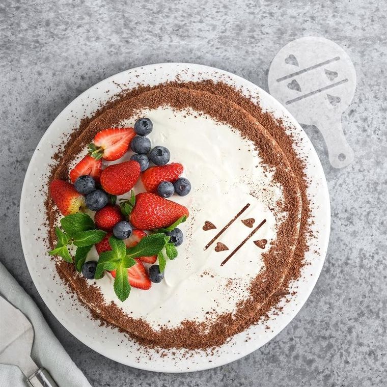 Orion, szablony do kawy i deserów, 6 elementów