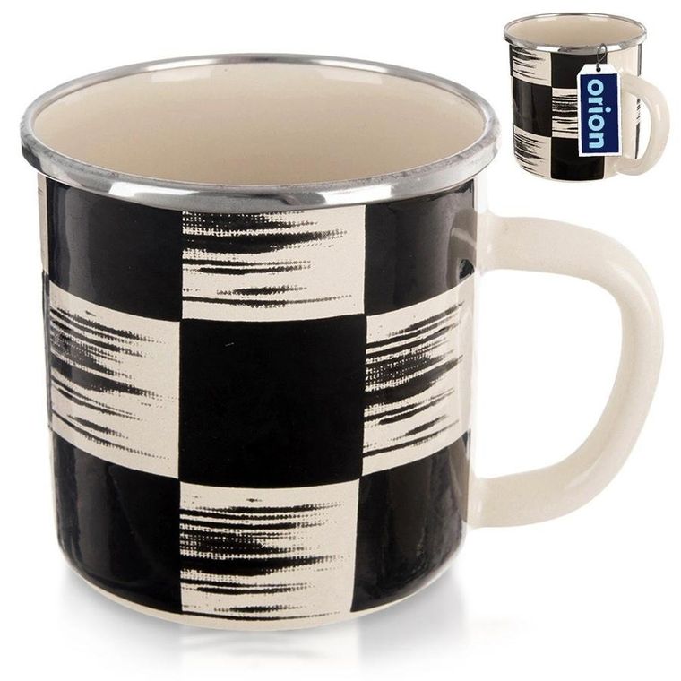 Orion, Szachownica, kubek emaliowany, 400 ml