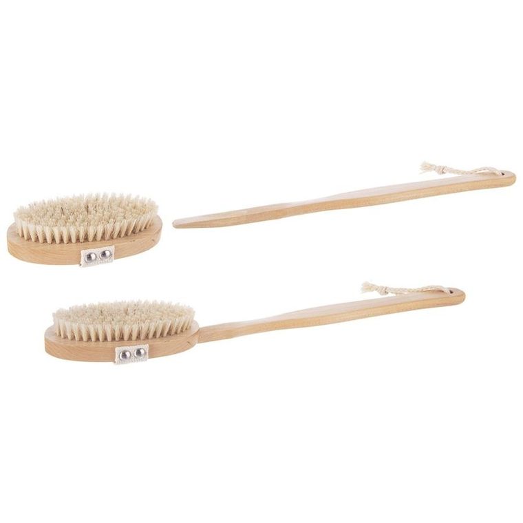 Orion, szczotka do masażu, drewniana, na sucho i do kąpieli, 42 cm