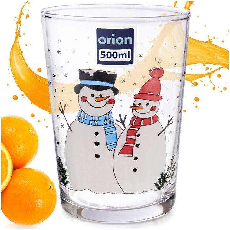 Orion, szklanka, bałwanki, 500 ml