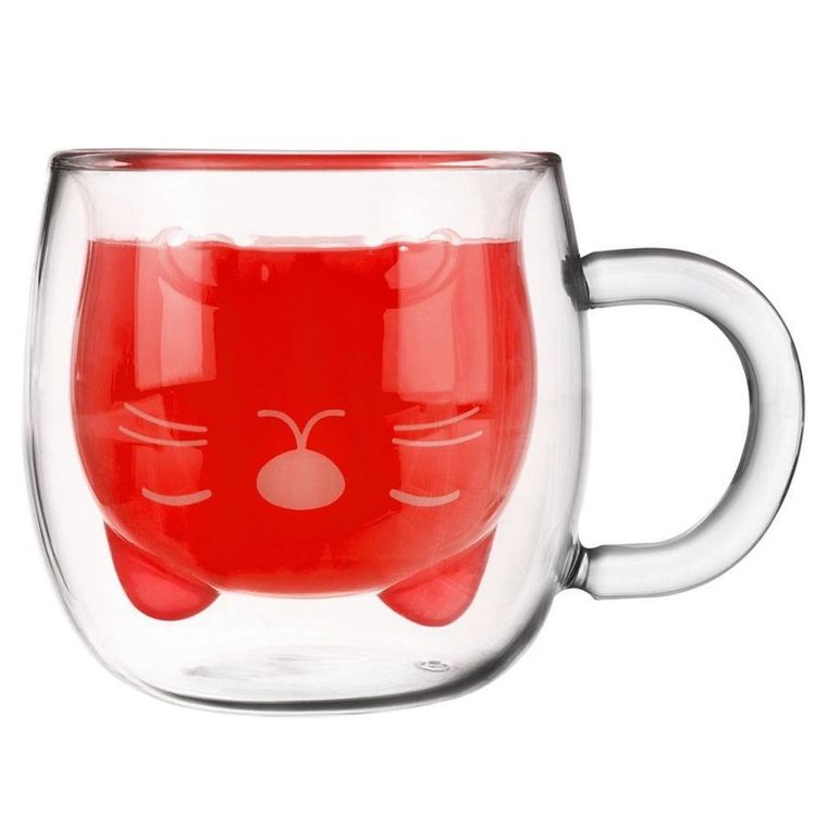 Orion, szklanka termiczna z podwójną ścianką, kotek, 270 ml