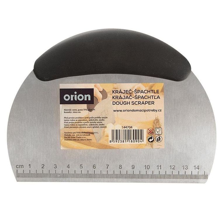 Orion, szpatułka cukiernicza z miarką i rozdrabniacz stalowy, 16 cm