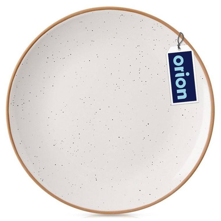 Orion, talerz deserowy ceramiczny, beżowy, 20 cm
