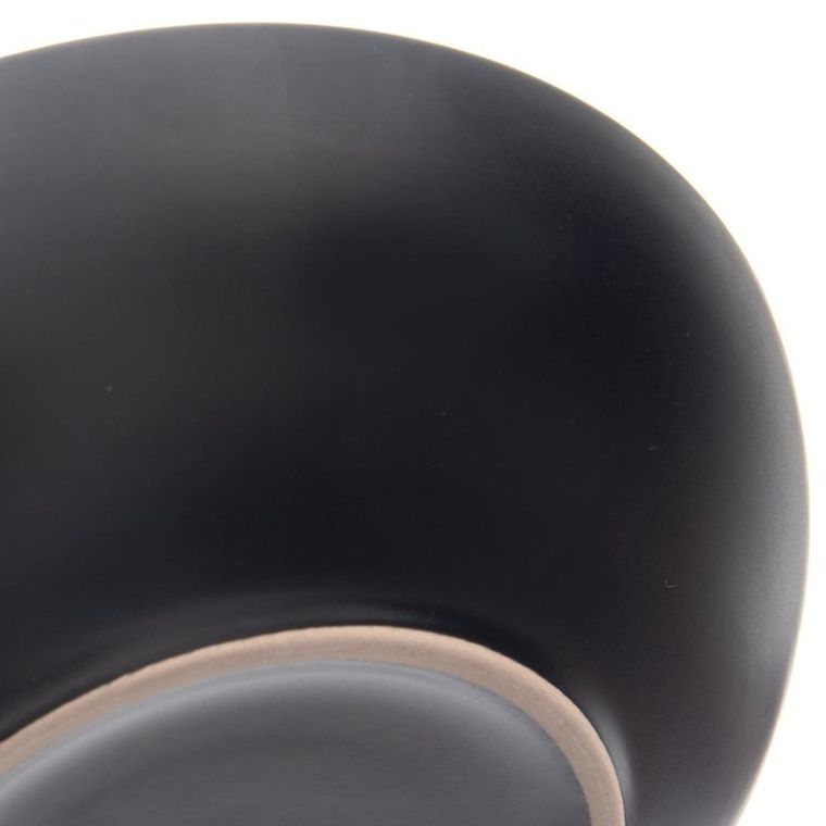 Orion, talerz obiadowy głęboki, ceramiczny, czarny, 20,5 cm, 800 ml